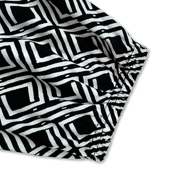 سراويل كاجوال فضفاضة ومتعددة الاستخدامات للنساء ، سراويل نوم واسعة الساق ، سراويل فانوس هندسية ، الصيف 3