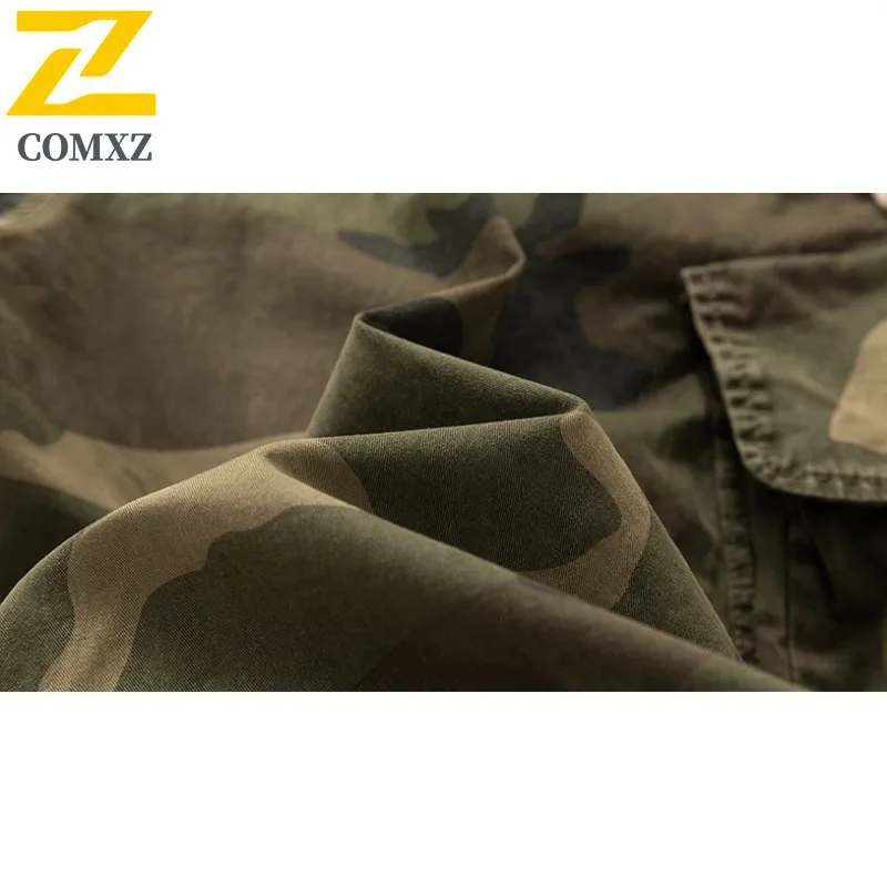 ​Men's Camouflage Cargo Pants Summer American Style High Street Loose Straight Leg Casual Workwear Trousers with Multi-Pockets​
