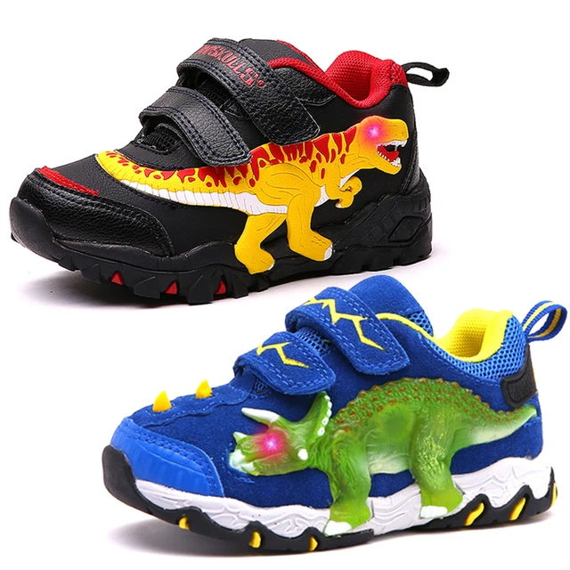 fuga de la prisión golpear Teoría establecida Dinoskulls-Zapatillas deportivas LED para niños, zapatos de tenis con  iluminación antideslizante, calzado de dinosaurio para bebé _ - AliExpress  Mobile