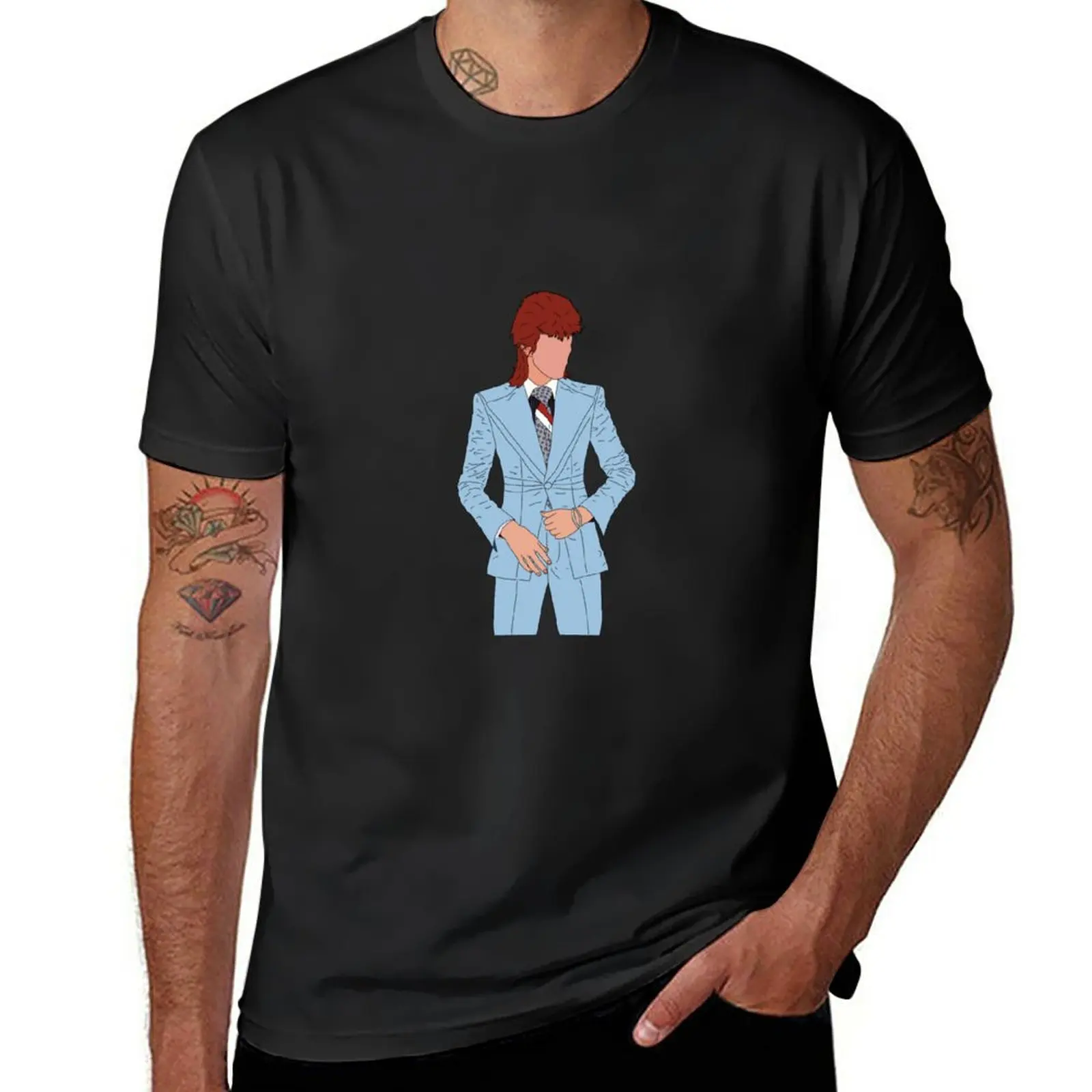 T-shirt imprimé Bowie pour hommes, chemise à imprimé animal pour garçons, nouveau paquet de t-shirts pour hommes