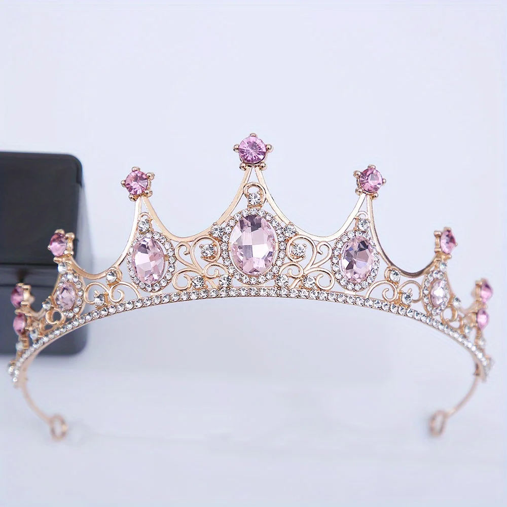 Barocke Kristall Tiaras und Kronen für Frauen Party Strass Prom Diadem Braut Hochzeit Haarschmuck Schmuck Krone Tiara – Detail 15