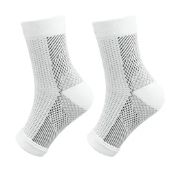 Ankle Protector Anti-Fatigue Compression Socks - Neuropathy Relief & Support Sleeve - L/XL (Ehite)