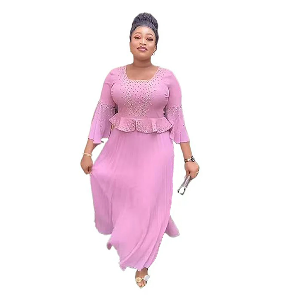 

Новое модное платье в африканском стиле, блестящее, плиссированное, для торжественного ужина 2023, для вечеринки, для индейки, для свадьбы, 15 Quinceanera Rich Bazin, оригинал