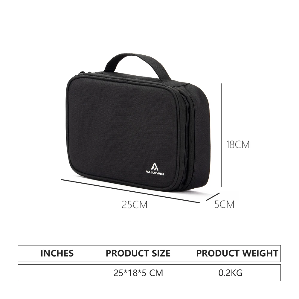 Organizer Universale Per Cavi E Accessori Elettronici – Borsa Da Viaggio In Nylon Impermeabile, 19,9x11x5,5 Cm - 2
