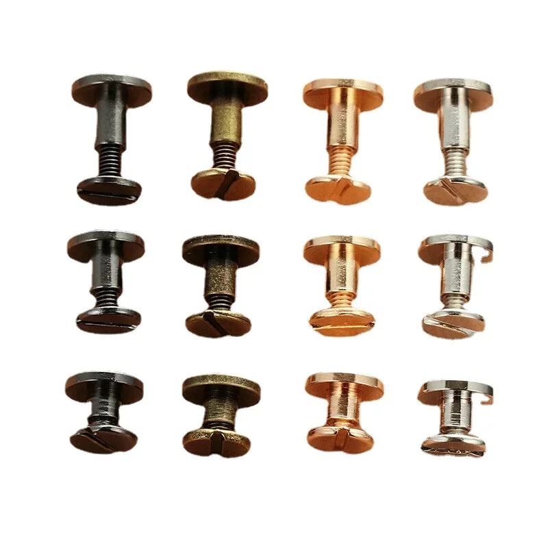 Copper Rivets 10Sets Solid 8mm Flat Cap For Album Leather Craft
