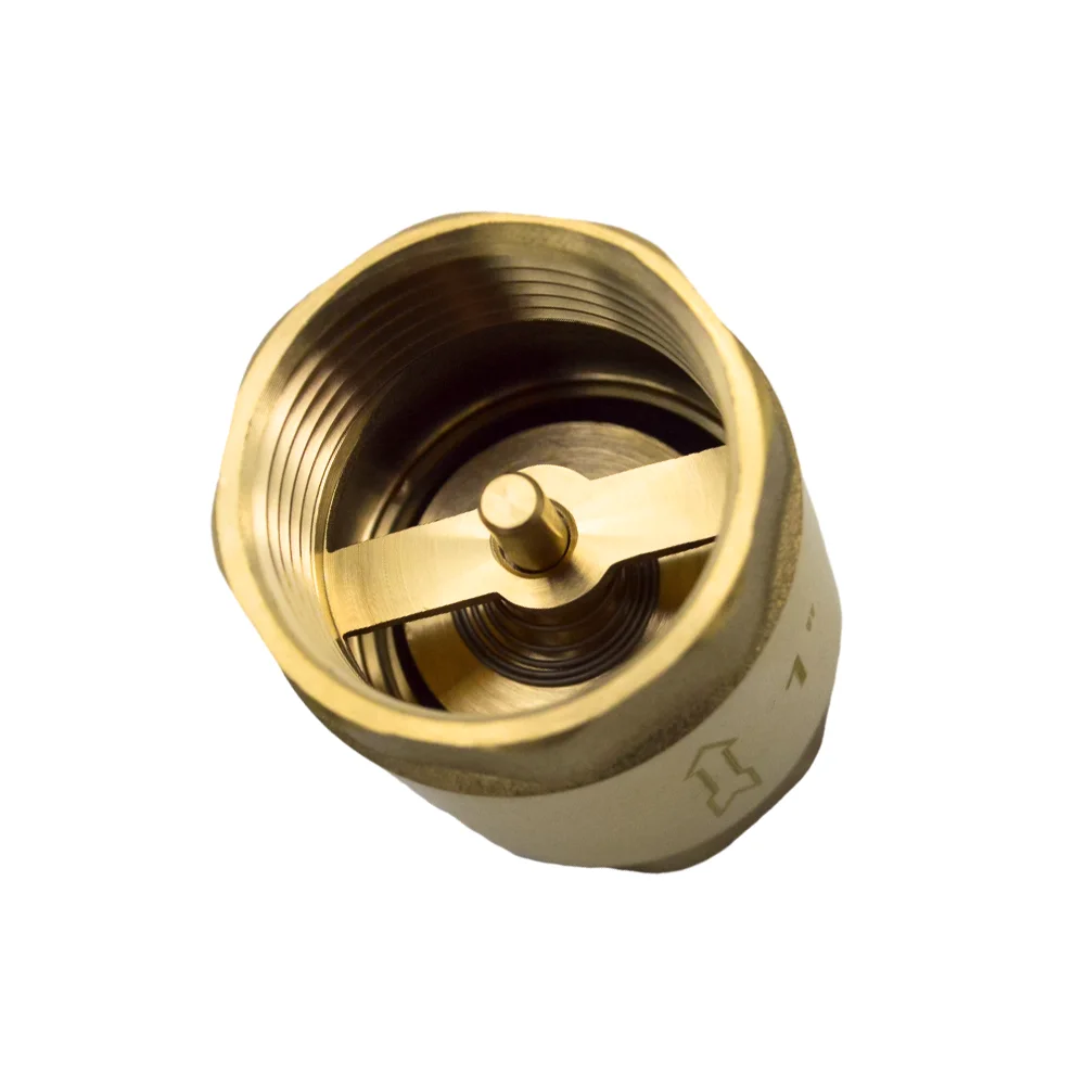 Brass Check Valve In-Line Spring 1/2" 3/4" 1" Female Thread One-Way Backflow Water Control Valve