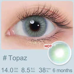 Hidrocor Prescription Natural Eye Color Cosmetic Contact Lenses (Topaz)
