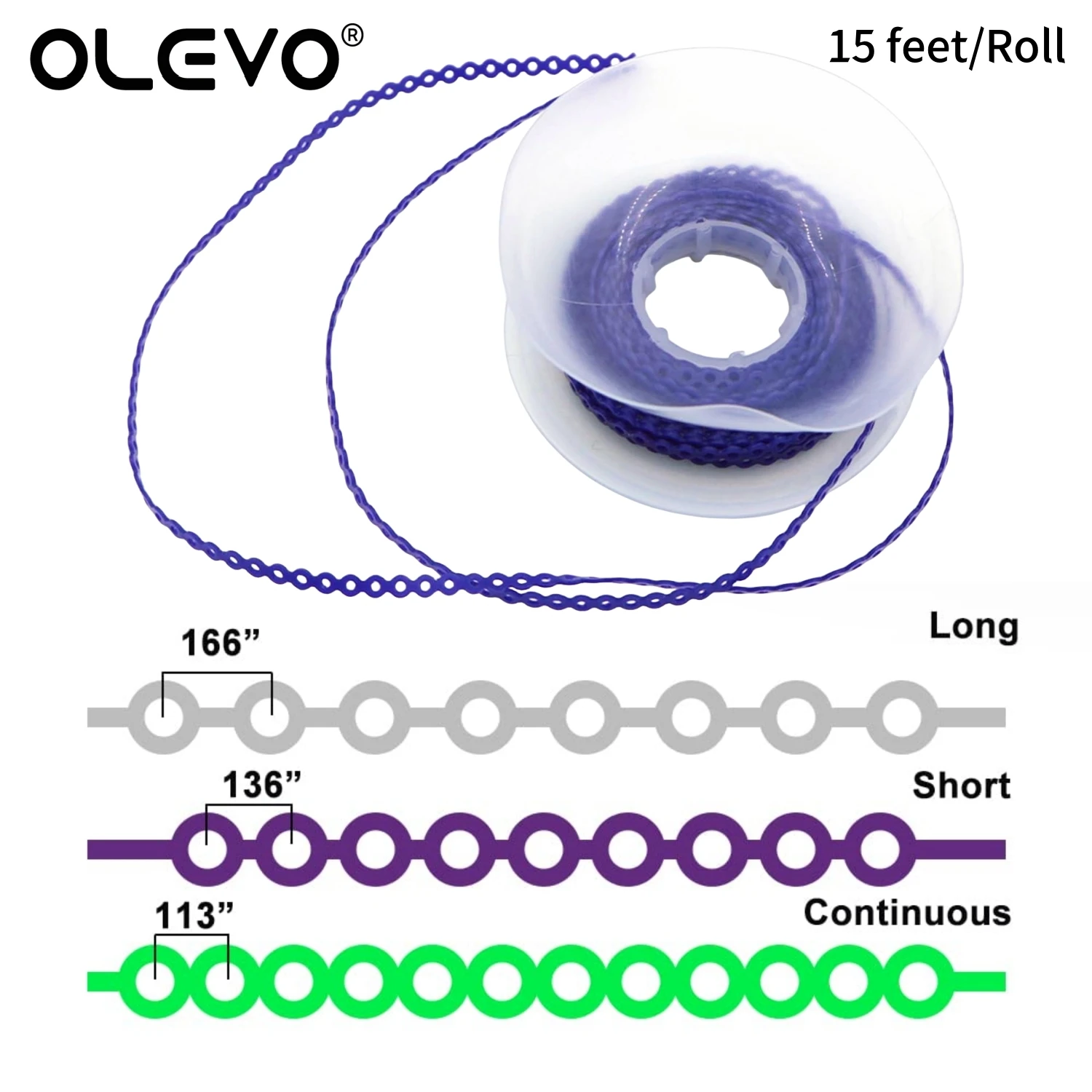 Catena Di Potenza Elastica Dentale Da 15 Piedi Per Apparecchi - Foto 9