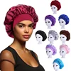 Soft Satin Hair Bonnet for Women Night Sleep Hair Caps Silky Bonnet Satin Double Layer Adjust Head Cover Hat for Curly Springy 1