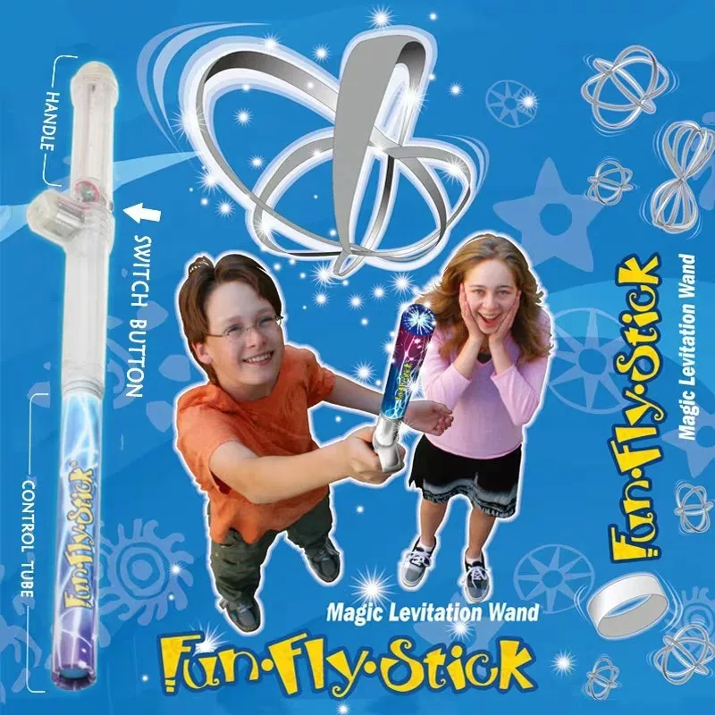 Funny Electric Fly Stick Magic Controller Floating Flying Magic Wand Kid Toys Professional Magician Levitation Tricks Cane Staff deformation magic flying wing pegasus combination kids toys magic tricks trolley stick collision deformation child car