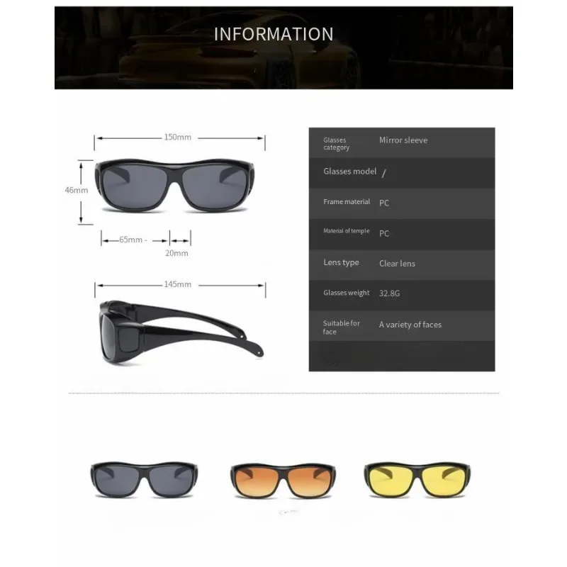 Night Vision Sunglasses Car Night Driving Glasses Driver Goggles Unisex Sun Glasses UV Protection Sunglasses Eyewear Gift