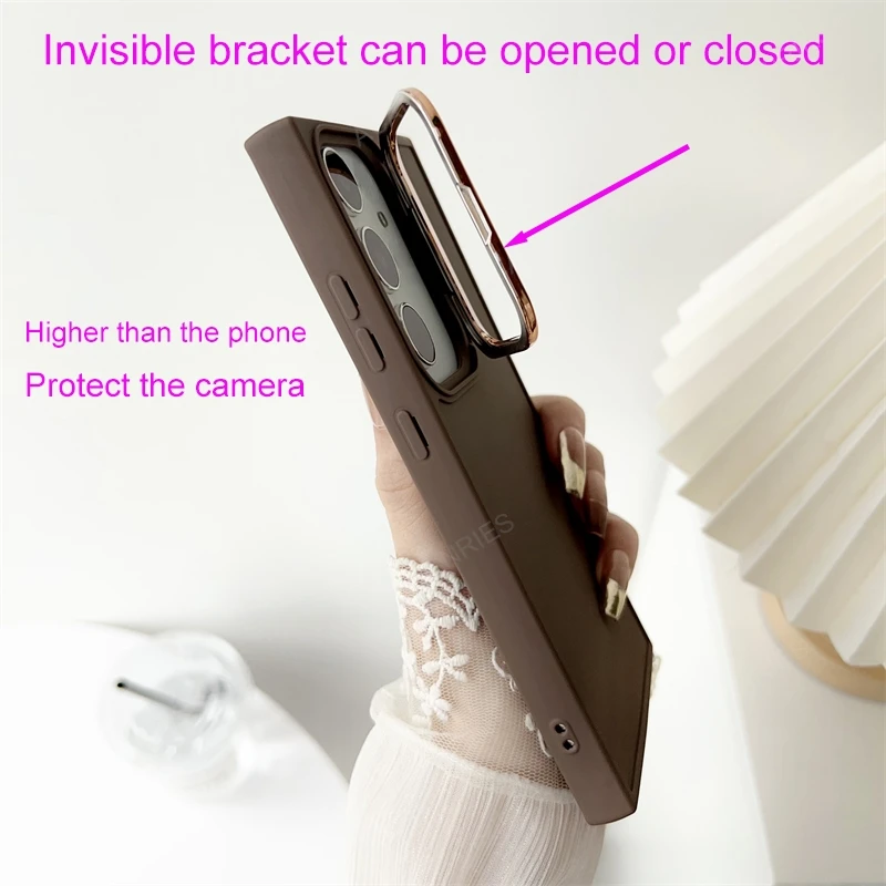 Invisible Holder Silicone Soft Case For Xiaomi Mi Poco X5 Pro 5G X3 Nfc X6 C65 M6 4G M3 F6 Stand Cover Poko X 5 3 M 6 5pro 3pro_voghion.com
