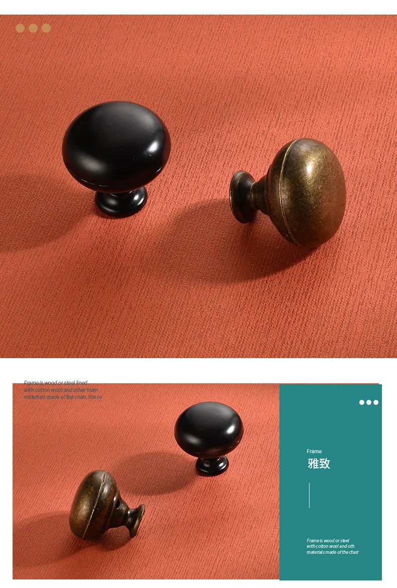 Description Picture 6 of itemStylish single hole cabinet handle modern furniture drawer door zinc alloy antique American handle