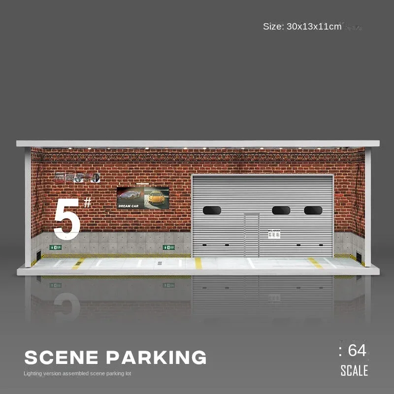 Collector 1/64 Garage Parking Lot Alloy Car Model Car Scene Storage Display Box Car Model Replica Collection Toys for Boys 5