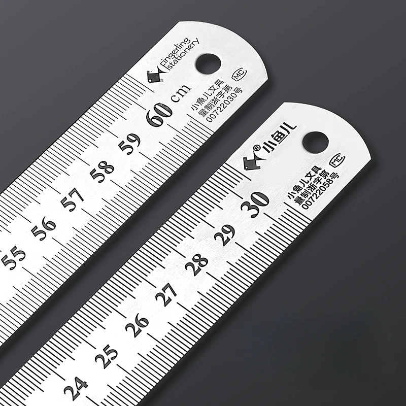 Precision Stainless Steel Double-Sided Metric Measuring Ruler (15-40cm)