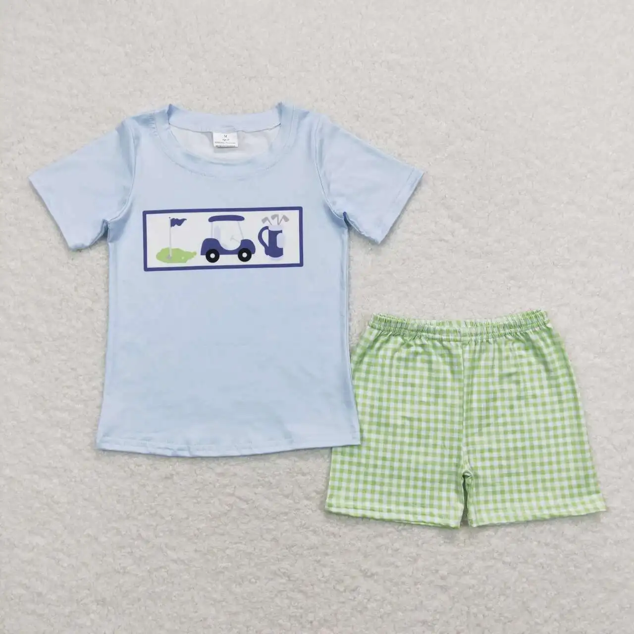 Baby Boy Summer Set Toddler Short Sleeves Excavator T-shirts Cotton Tee Kids Shorts Baby Boy Outfit
