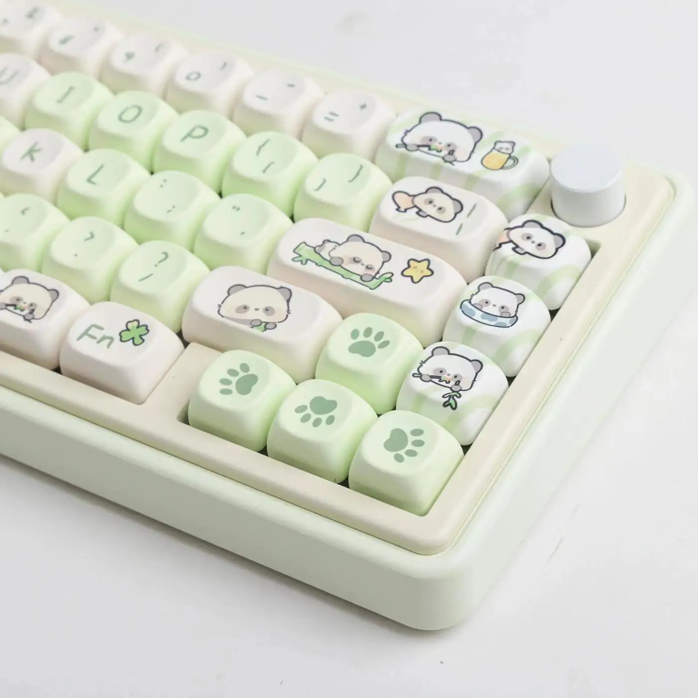 

Green Panda Keycaps 140 Keys MOA Profile Key Cap MAC Square Thermal Sublimation Mechanical Keyboard Keycaps Keyboard Accessories