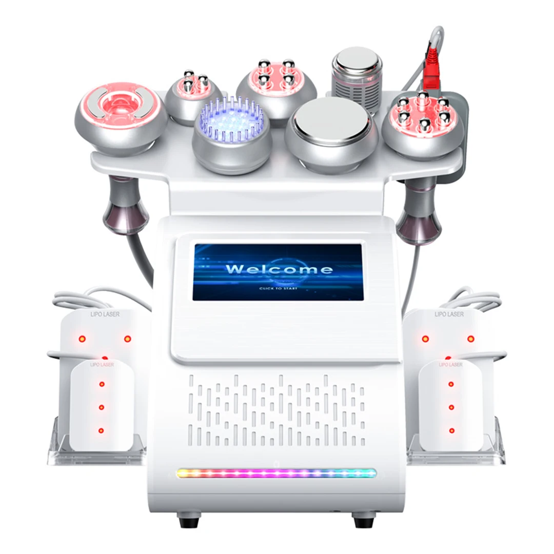 

9 in 1 80k Vacuum RF Laser Ultrasonic Cavitation Machine Face Skin Lifting Tightening Device Body Shaping Massage Machine