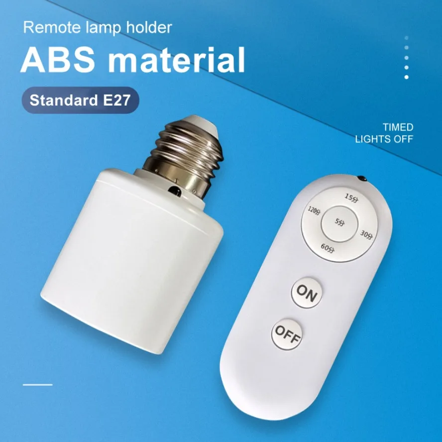 Multiple Controls E27 Wireless Remote Control Smart Timer Switch Lamp Holder 220V Multi Light Switch Baby Room Bedroom