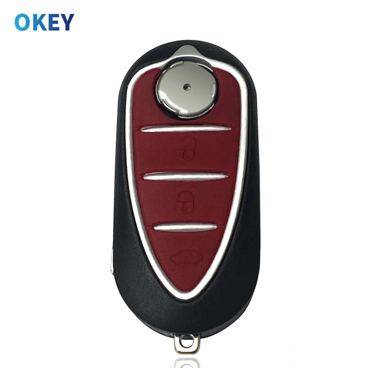 Okey Remote Car Key Shell Per Alfa Romeo Mito Giulietta 159 Gta Key Fob Red Sip22 Blade 3Button Flip Folding Shell Cover Case