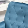 Vinsetto Velvet Home Office Chair, Tufted Height Adjustable Computer Desk Chair with Swivel Wheels and Padded Armrests 4
