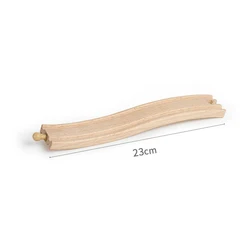 Wooden Train Track Accessories - Beech Wood Railway Toy Set (1pc S track)