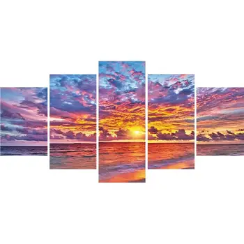 5PCS Landscape Diamond Art 1
