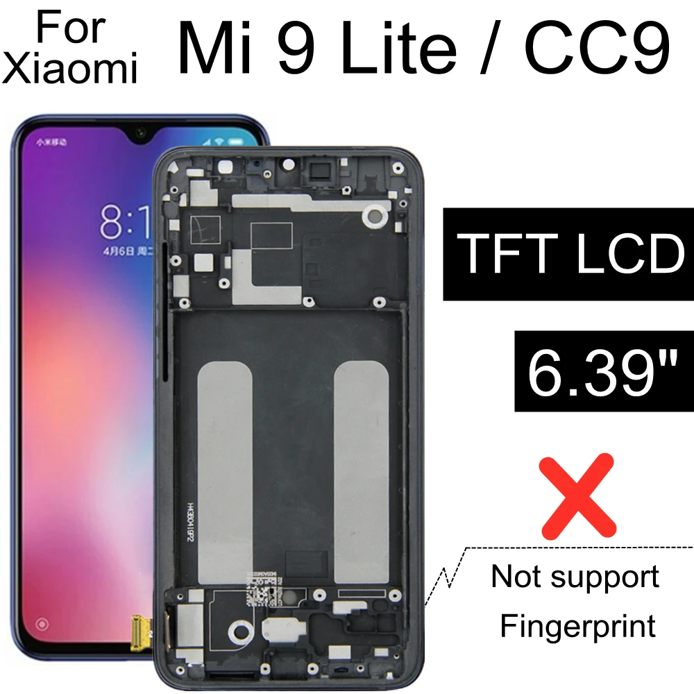 TFT LCD For Xiaomi Mi 9 Mi9 Lite / CC9 M1904F3BG LCD Display Touch ...