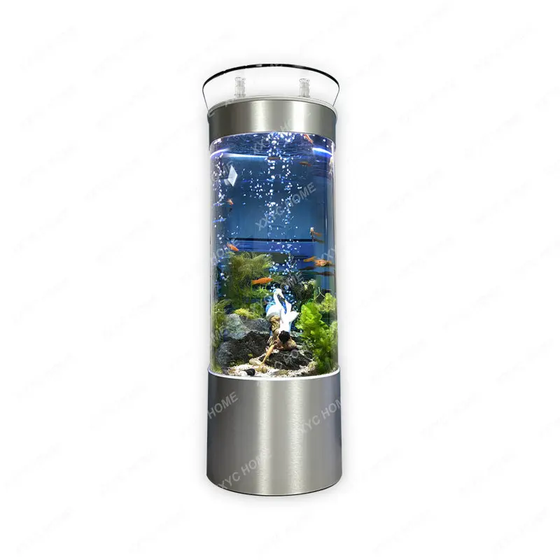 

TV Cabinet Fish Tank Living Room New Small Integrated Change Water Semicircle Self-Circulation Ecological Ornamental Fish