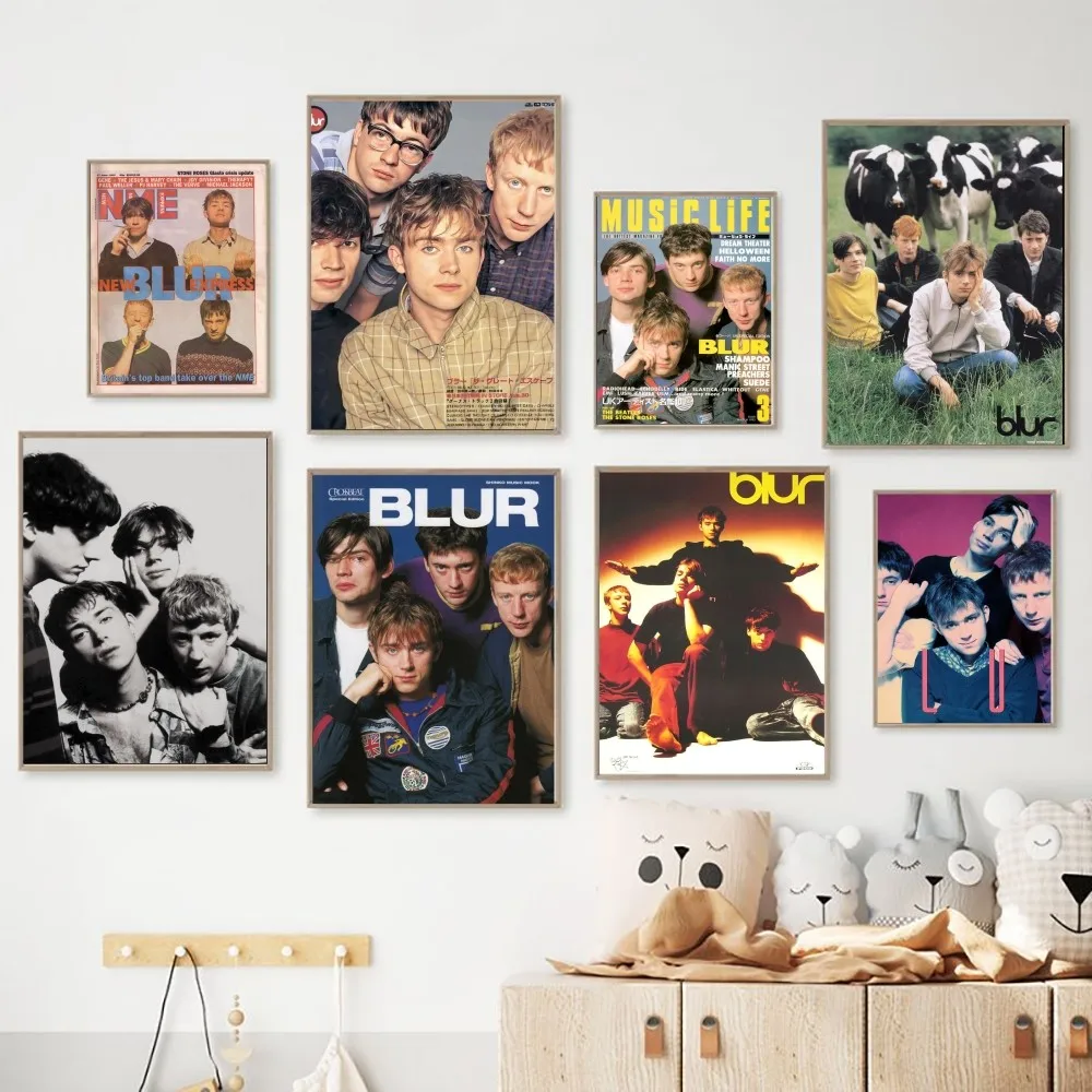 Band Musik Rapper Blur Poster Kraft Club Bar Paper Vintage Poster Wall Art Painting Bedroom Study Stickers vintage posters poster prints