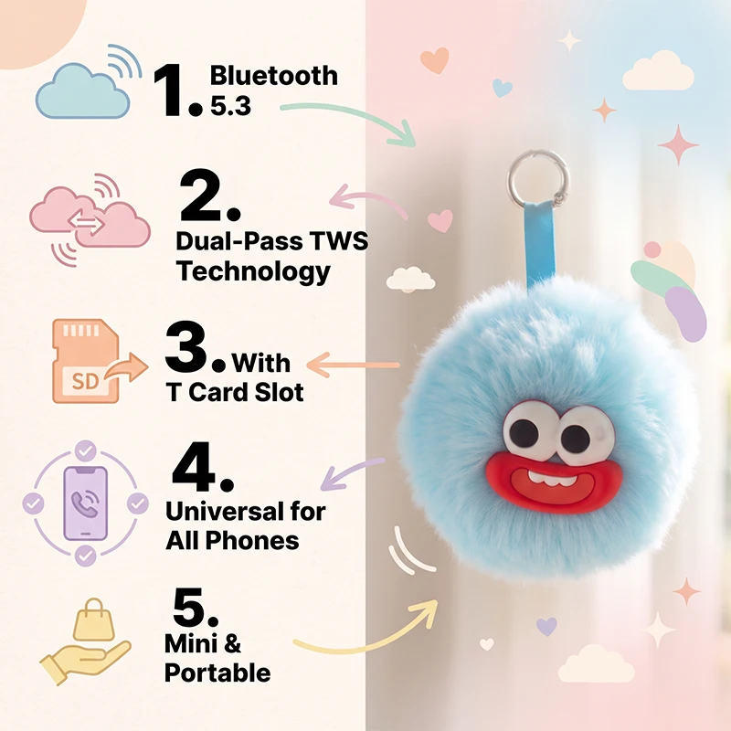Adorable Cartoon Bluetooth Speaker - Mini Portable Speaker