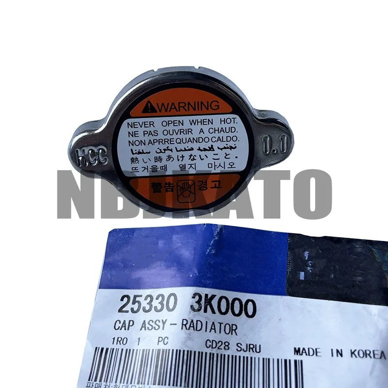 NBJKATO Genuine Radiator Cap 25330-3K000 253303K000 For Hyundai Santa Fe 2004 Kia