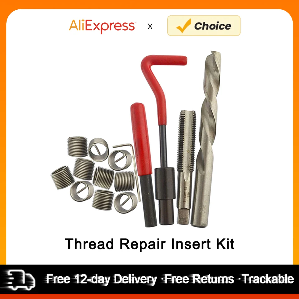 Set Riparazione Filettatura M6 – 30 Pezzi Con Inserti A Elica, Maschio E Punta Per Auto - 3