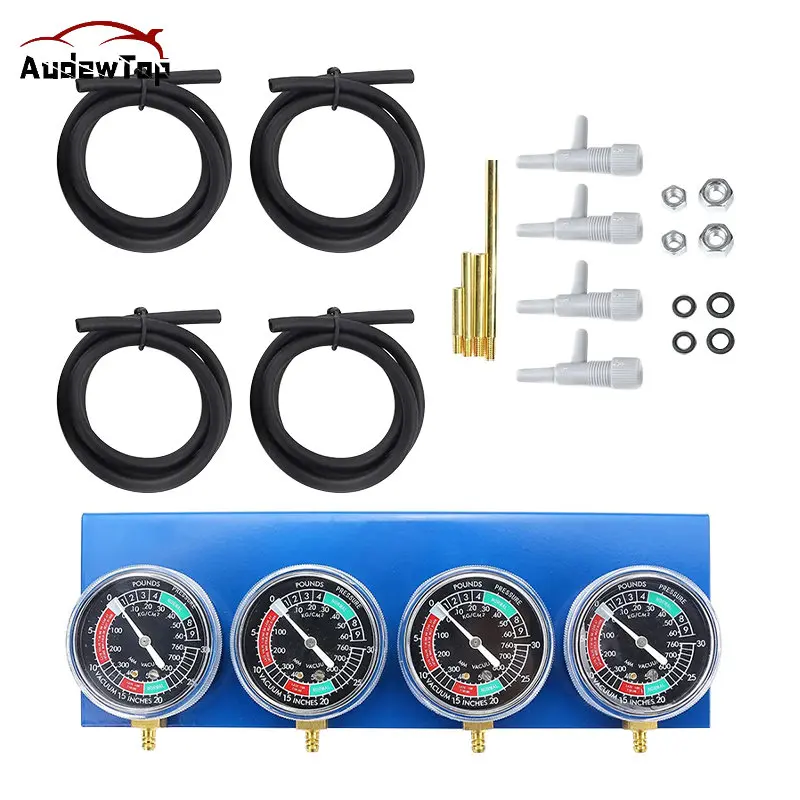 4pcs Motorcycle Carburetor Vacuum Gauge Balancer Synchronizer Tool W/hose Kit For Honda/yamaha
