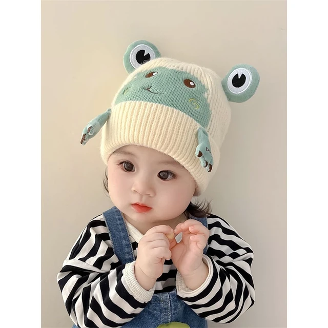 Winter Baby Hat Knitted Cute Cartoon Frog Pullover Cap Baby Boy Girl Hat  Bonnet Gorras Toddler Kids Ear Protection Warmer Stuff - AliExpress