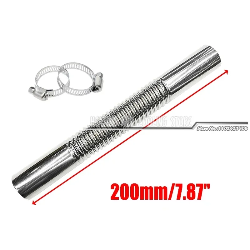 Diesel Heater Exhaust Pipe 15cm/20cm Exhaust Pipe Tube Car Accessories Elbow Connector With 2 Clamps For Eberspacher Webasto