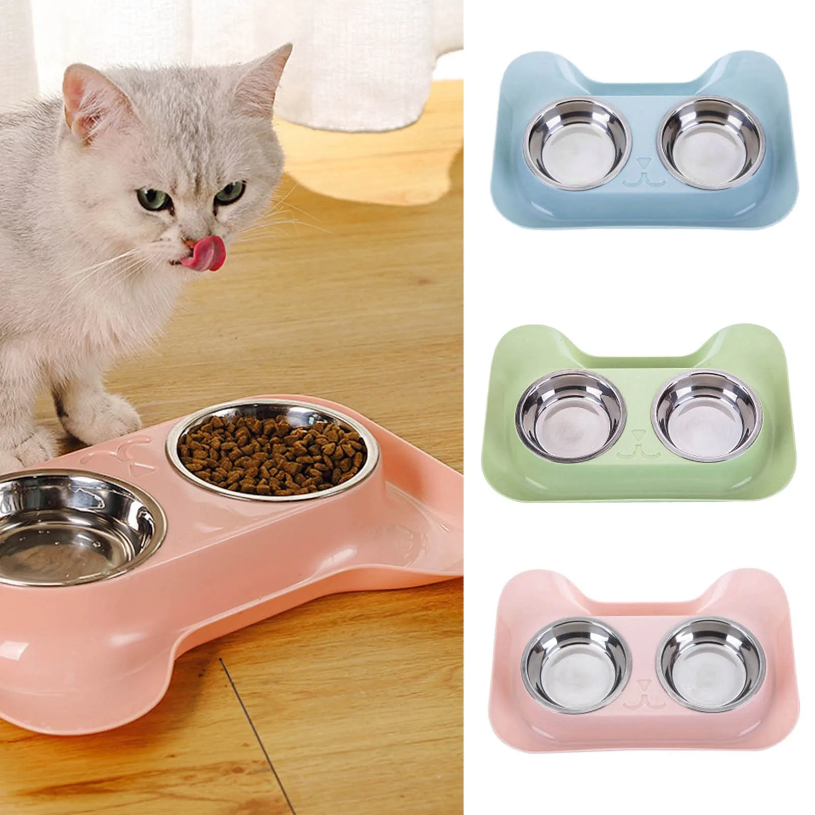 

Household Pet Feeding Bowls Suitable For Small Dogs And Cats Pet Non-Slip Anti-Tipping Feeding Bowls For Cat Puppy Dog Supply