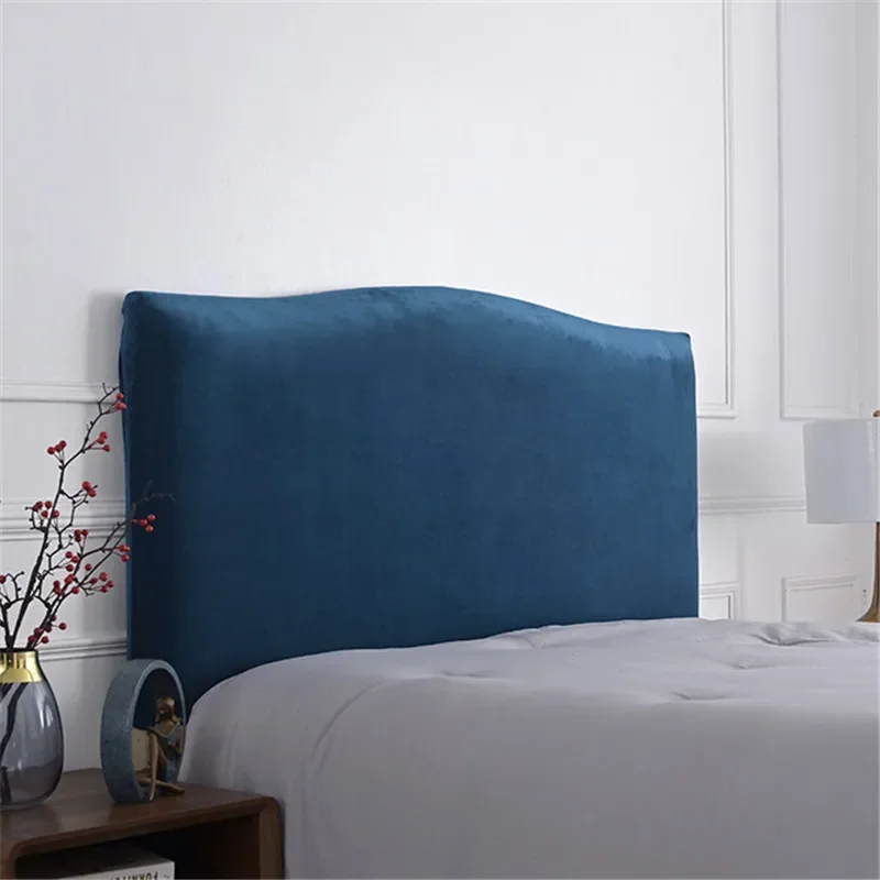 Elastic Velvet Bed Head Cover Soft All-inclusive Headboard Cover Dustproof Bed Back Dust Protector Home Decor velvet headboard cover bed headboard cover