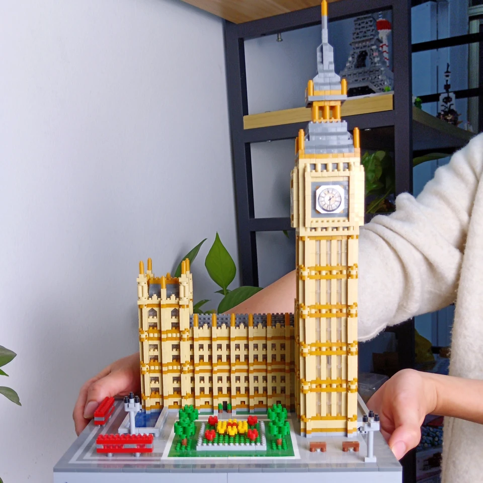 Big Ben Retro Building Block Set - Iconic Clock Tower Model with