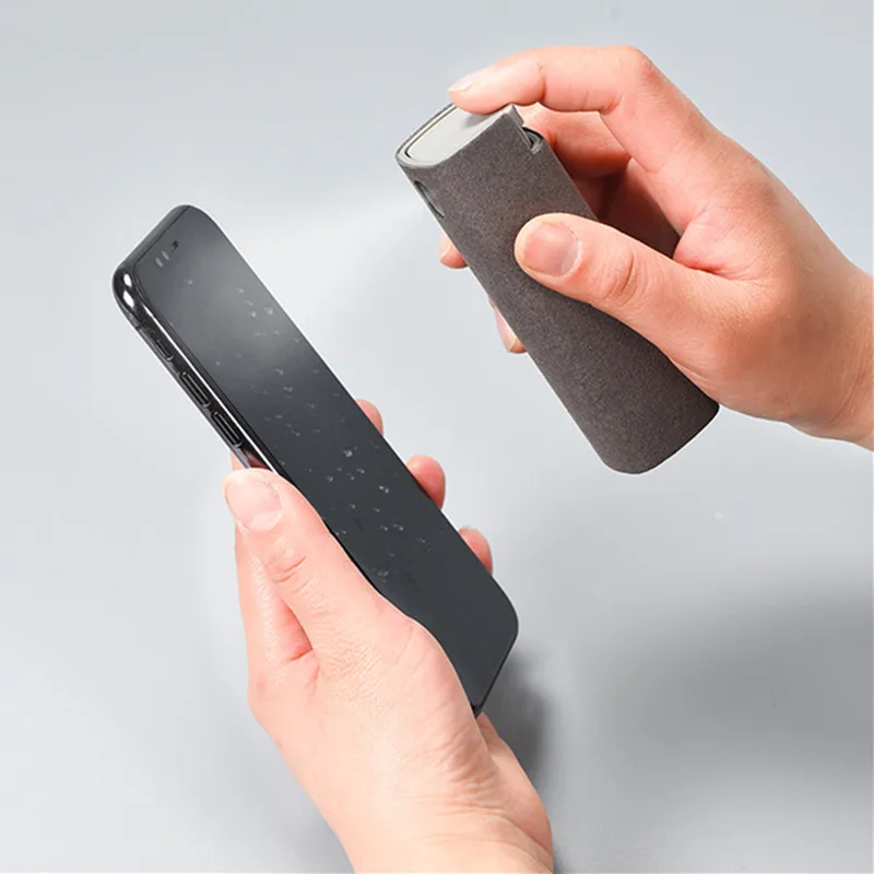 2 In 1 Phone Screen Cleaner Spray Tablet Computer Mobile Phone Screen Dust Removal Tool Cleaning Artifact NO Cleaning Liquid 2