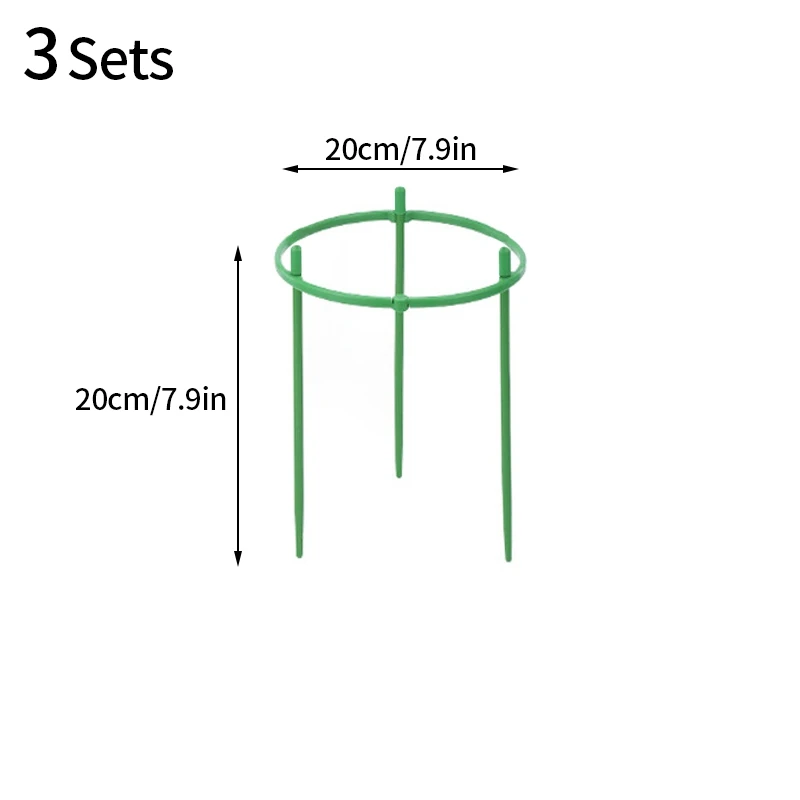Description Picture 4 of itemPlastic Plant Supports Stakes Plant Support Pile Holder Flower Ring Support Rack Half Round Climbing Vines Stake Garden Tools
