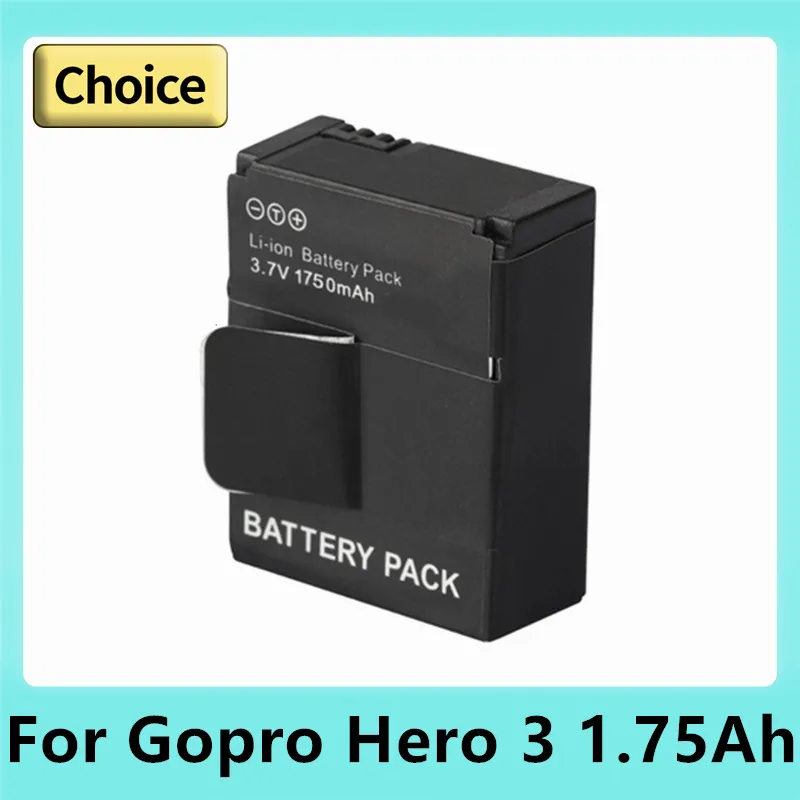 Amsahr Batteria Sostitutiva Per GoPro Hero 3 E 3+ – AHDBT-201/301 – 1600 MAh – Li-ion Grigia - 5