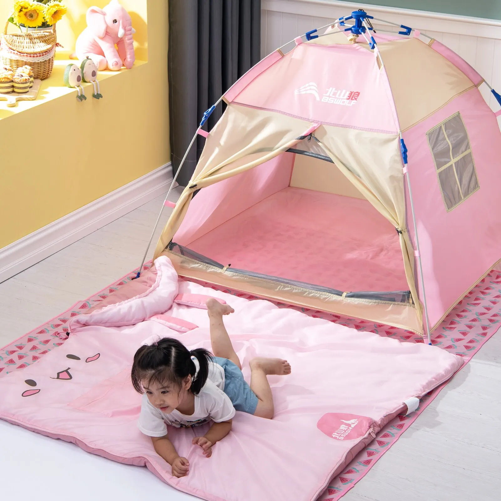 BSWolf Children Cartoon Blanket Camping Sleeping Bag 1PC Bedspread Children Birthday Gifts Animals Sleep sleeping bag