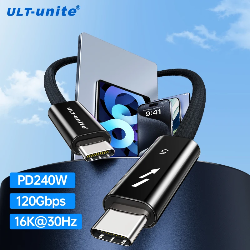 Thunder-bolt 5 Cable 120Gbps Data Sync 240W Fast Charging