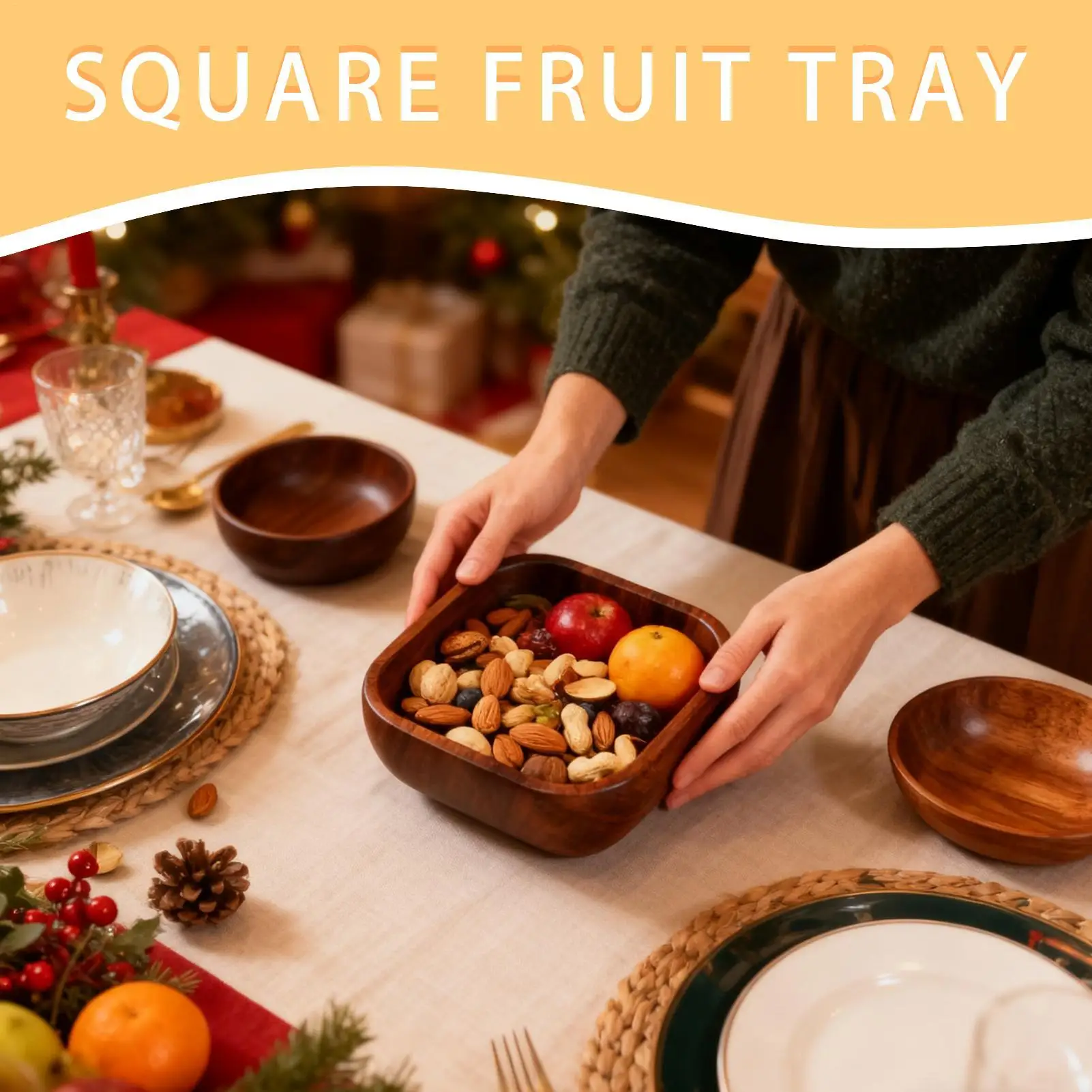 Fruit Bowl Nuts Serving Tray Container Salad Serving Bowl For Bread Appetizers Dips Sauce Candy Desserts Sandwich Cherries