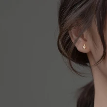  KAMIRA 925 Sterling Silver Classic Cross Luxury Planet Zircon Small Stud Earrings Women Fashion Unique Design Wedding Jewelry 