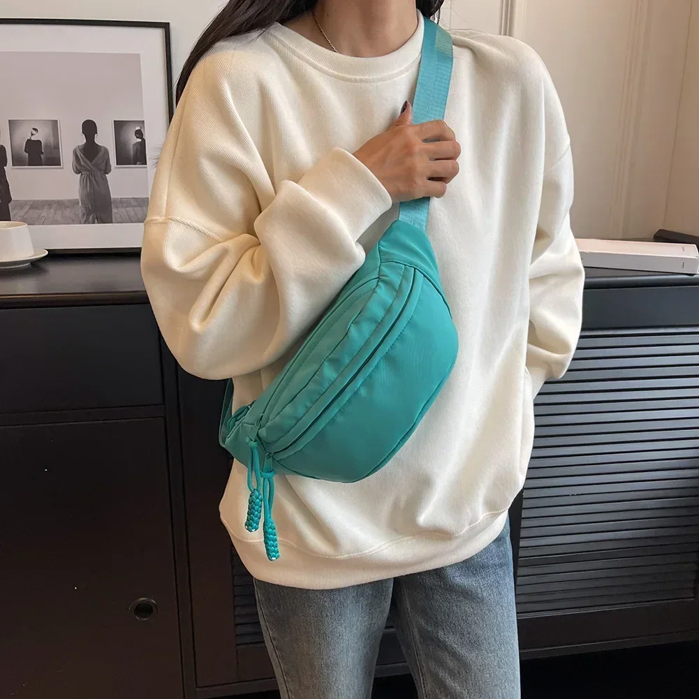 Chest Banana Bag for Women Sling Crossbody Waist Pack Canvas Running Waist Bag Casual Fanny Packs Sport Half Moon Belt crossbody bag,waist bag,chest bag