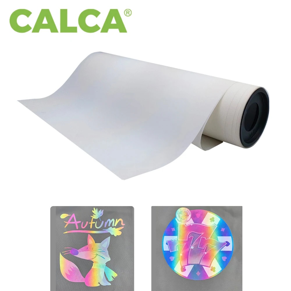 CALCA 11.8in x 16.4ft / 30cm x 5m Reflective Colorful DTF Film Roll Cold Peel Direct to Transfer Film Heat Press Printing Films