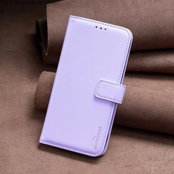 Étui de téléphone en cuir véritable avec porte-cartes magnétique et fonction emplacement de stand