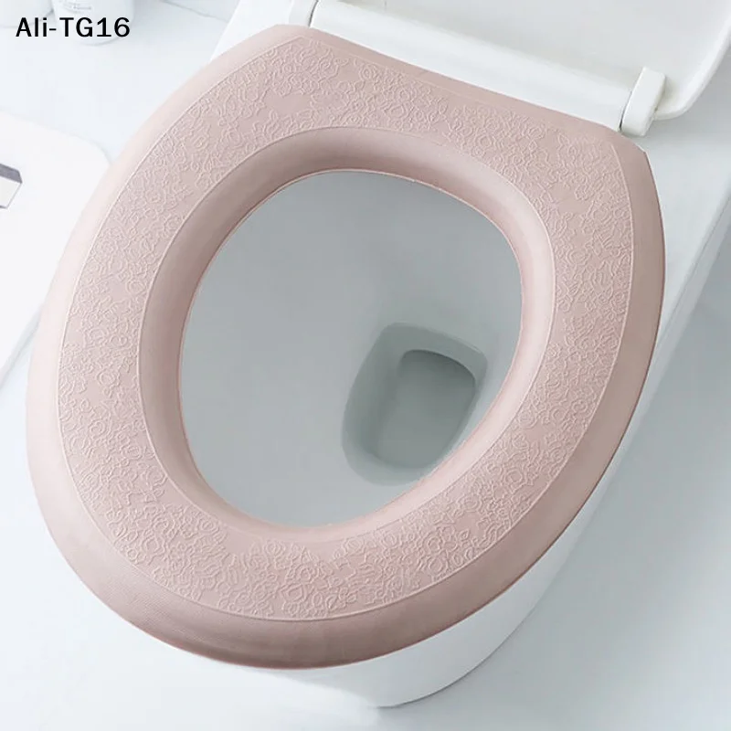【Y】1Pc 욕실용 부드러운 변기 시트 커버 방수 쿠션 세탁 가능한 매트 패드 가정용 화장실 액세서리
